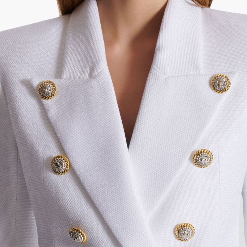 Женская куртка BALMAIN SS24 (белая) — фото 6