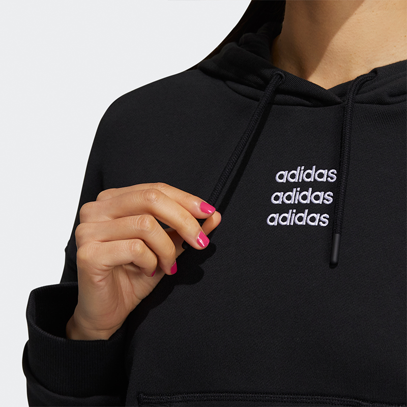Женское худи adidas neo W Ce+ Swt Hdy (черное) — фото 6