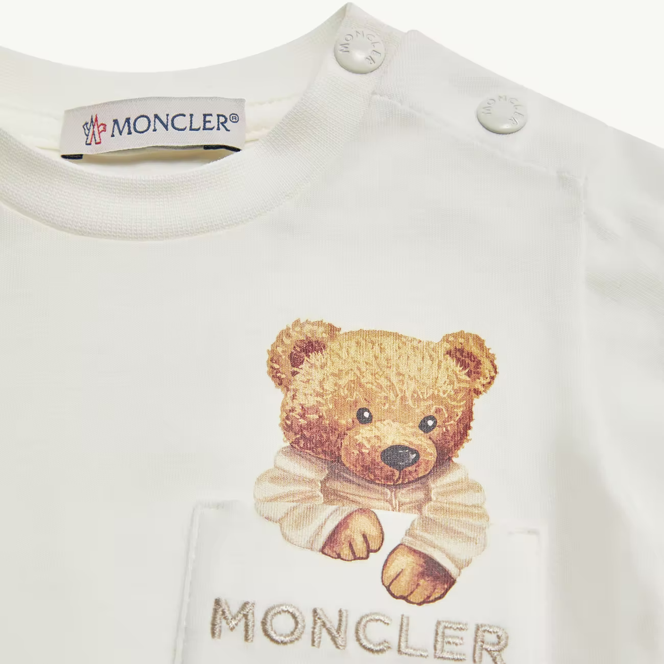Детская футболка Moncler MonclerT (белый) — фото 4