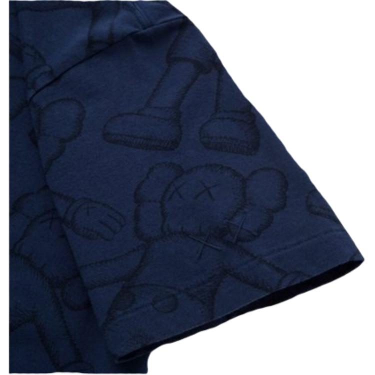 Унисекс футболка UNIQLO × KAWS (темно-синяя) — фото 4