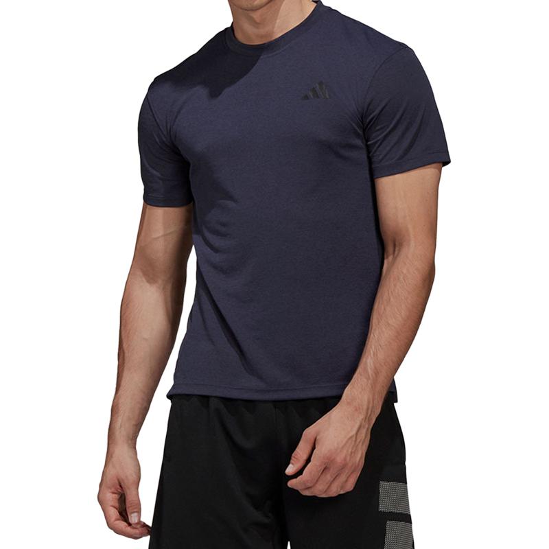 Мужская футболка adidas Bar Tech Tee (темно-синяя) — фото 4