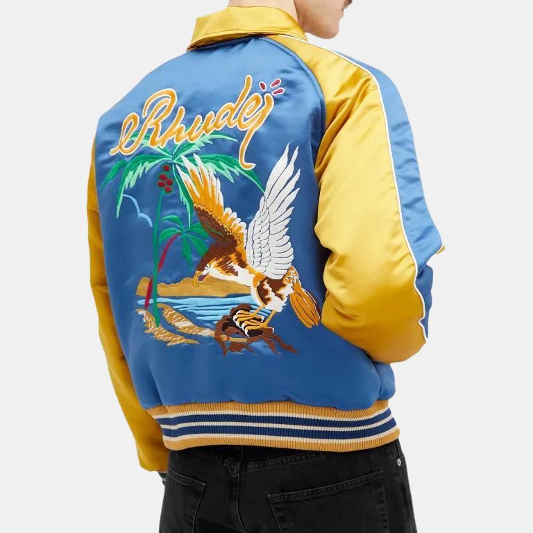 Мужская куртка RHUDE Track Jacket (синяя) — фото 3