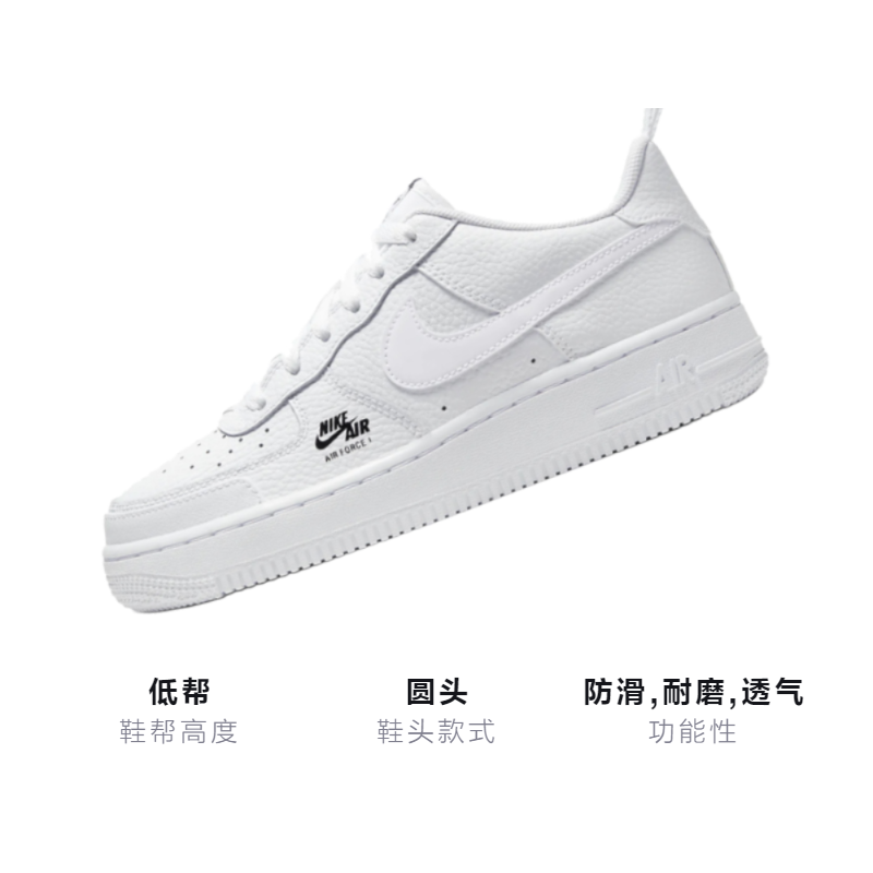 Кроссовки Nike NikeAir Force 1 (белые) — фото 3