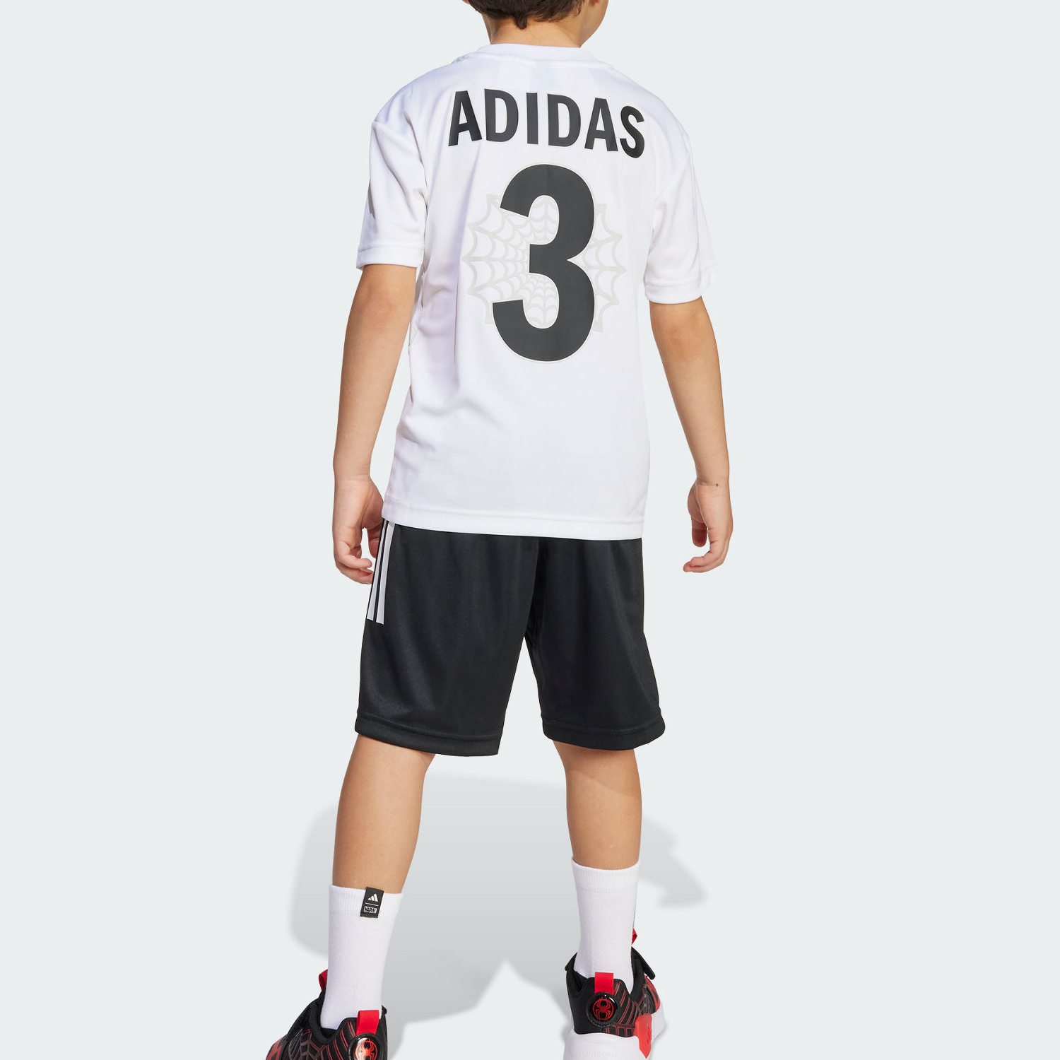 Детский спортивный костюм adidas (бело-черный) — фото 5