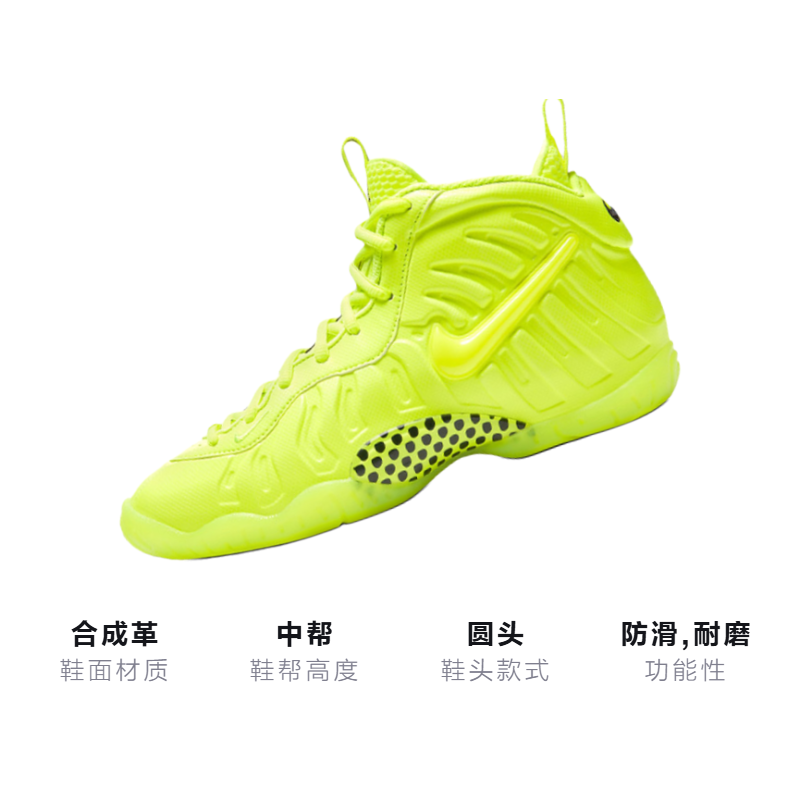 Кроссовки Nike Foamposite Pro Little Posite (желтые) — фото 3