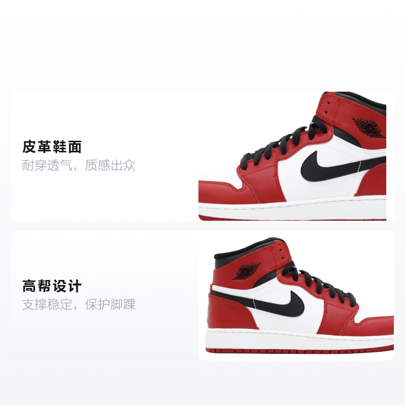 Кеды Jordan Air Jordan 1 Retro Chicago (красно-белые) — фото 2