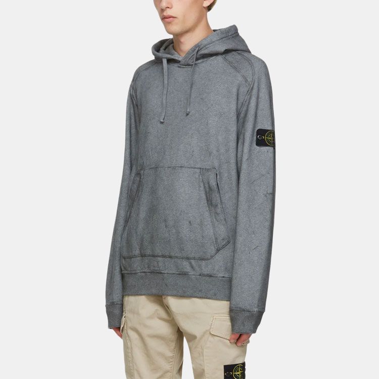 Мужское худи STONE ISLAND (серое) — фото 3