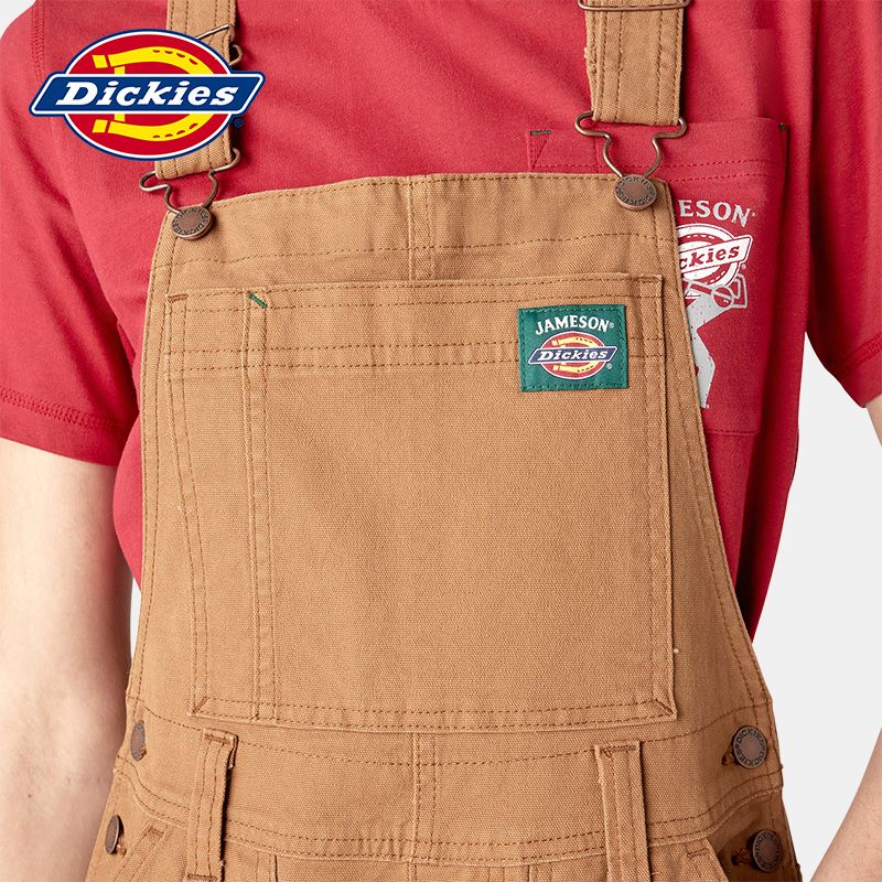 Женский комбинезон Dickies x JAMESON Logo (светло-коричневый) — фото 4
