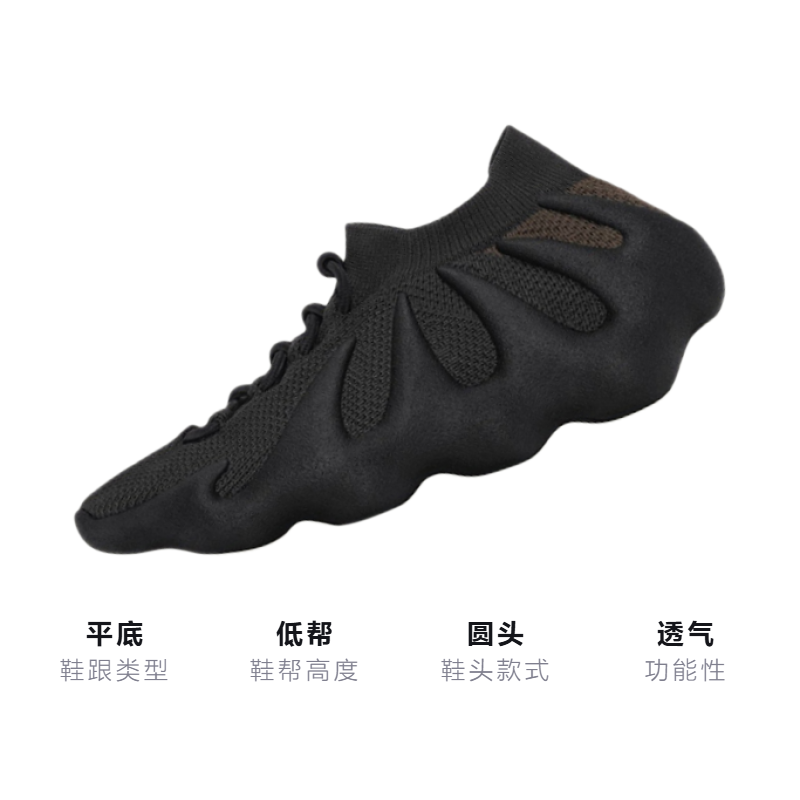 Детские кроссовки adidas originals Yeezy 450 "Dark Slate" (черный) — фото 3