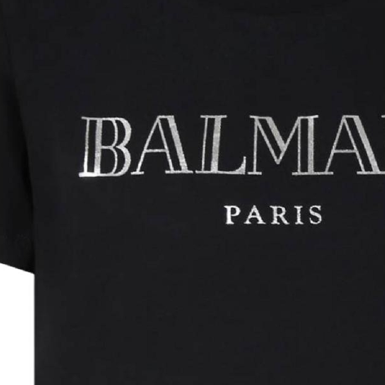 Футболка BALMAIN BALMAINT Logo (черная) — Черный — фото 4