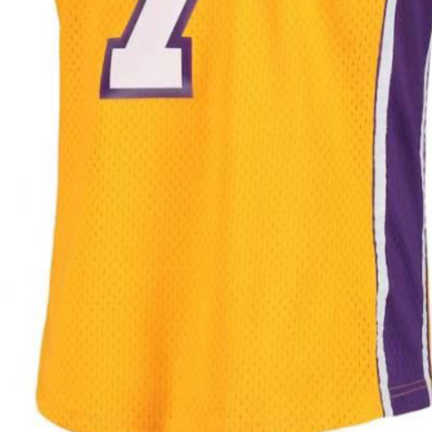 Mitchell Ness Basketball Jerseys Men’s Yellow Moderate Straight Fit
