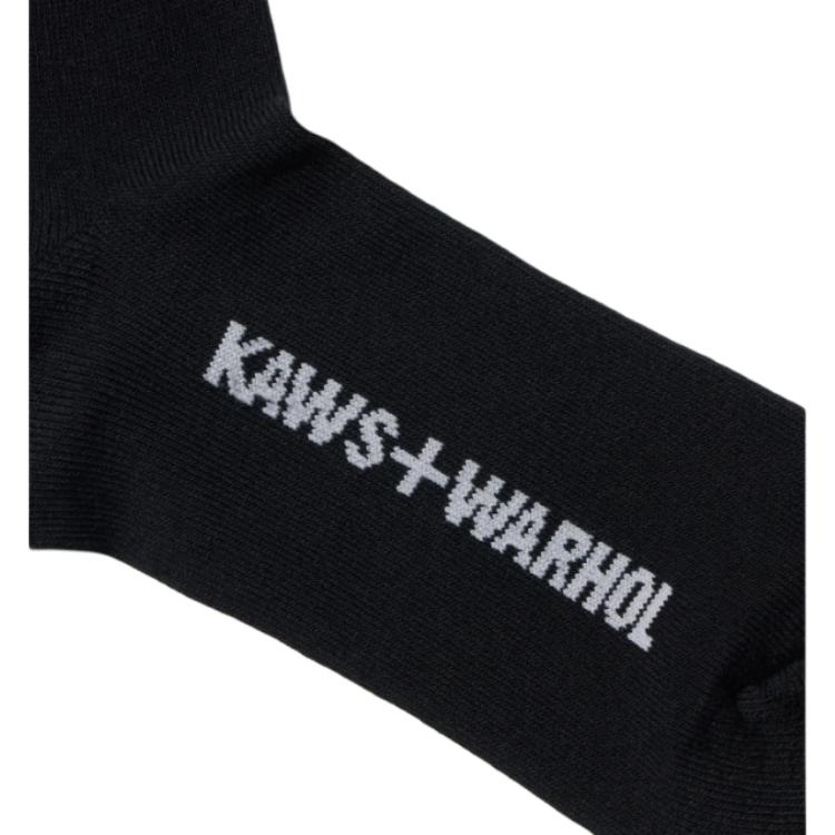 UNIQLO KAWS X WARHOL Crew Socks Unisex 1 Pack Black