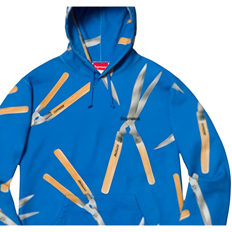 Худи Supreme SS19 Shears Hooded Sweatshirt (синее) — фото 3