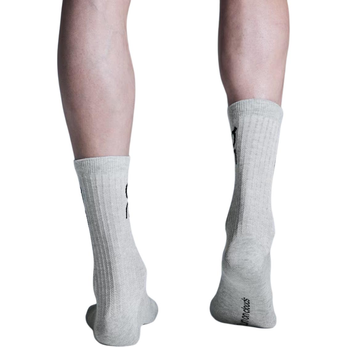 On Logo Sock High 3P Crew Socks Unisex 3 Pack Heather Gray