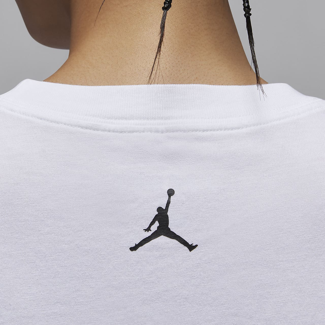 Женская футболка Jordan T / (бело-черная) — фото 6