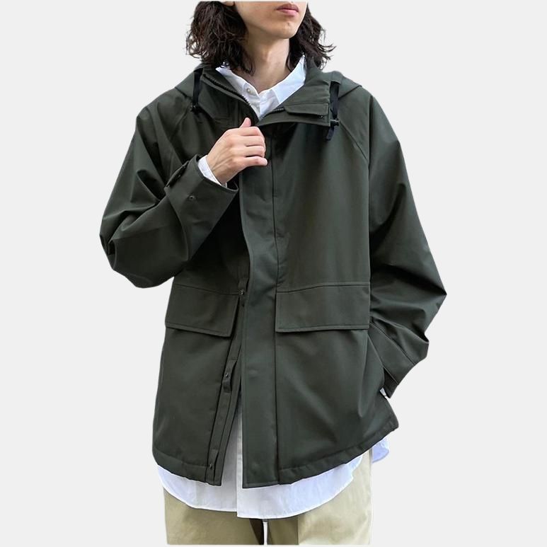 Куртка nanamica FW24 2L Gore-Tex Cruiser Jacket (черная) — Армейский зеленый — фото 4