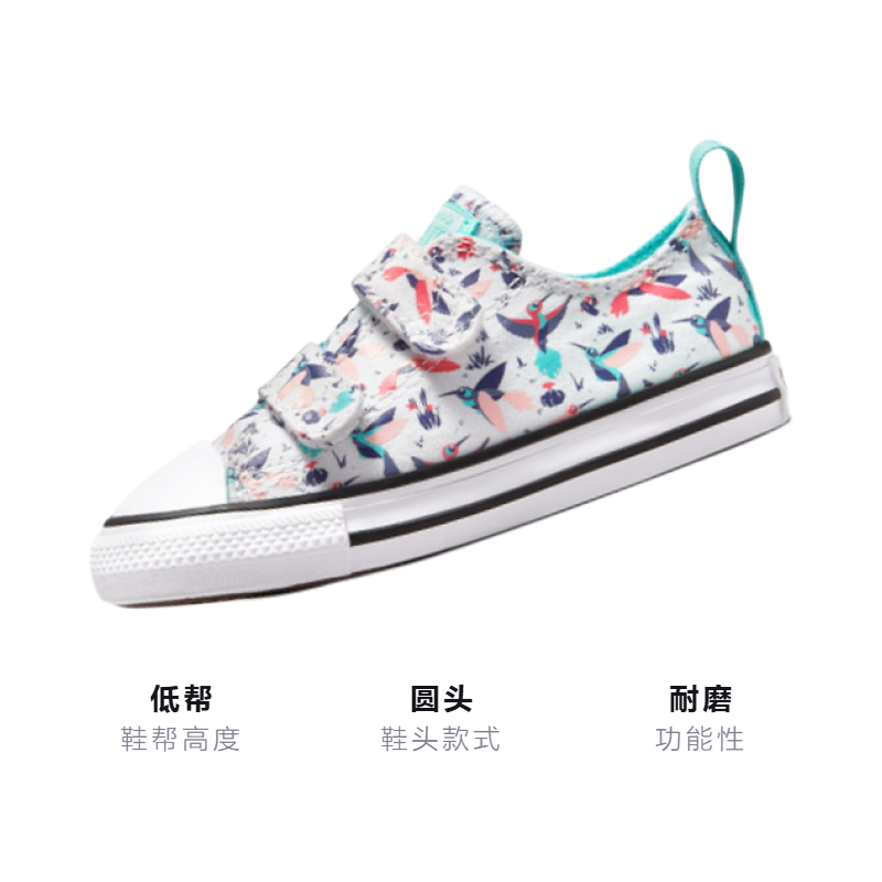 Детские кеды Converse All Star (бело-синий) — Белый / синий — фото 3