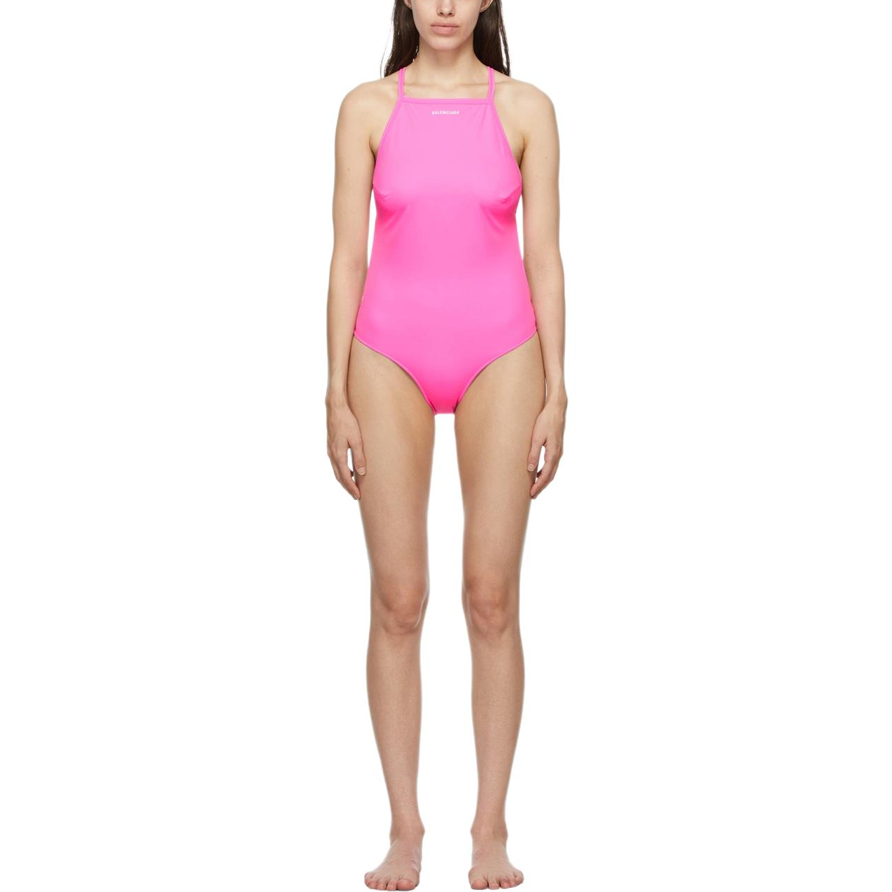 Balenciaga Strappy One Piece Swimsuit ‘Fuchsia’