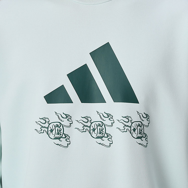 Мужская худи adidas logo (зеленый) — фото 5