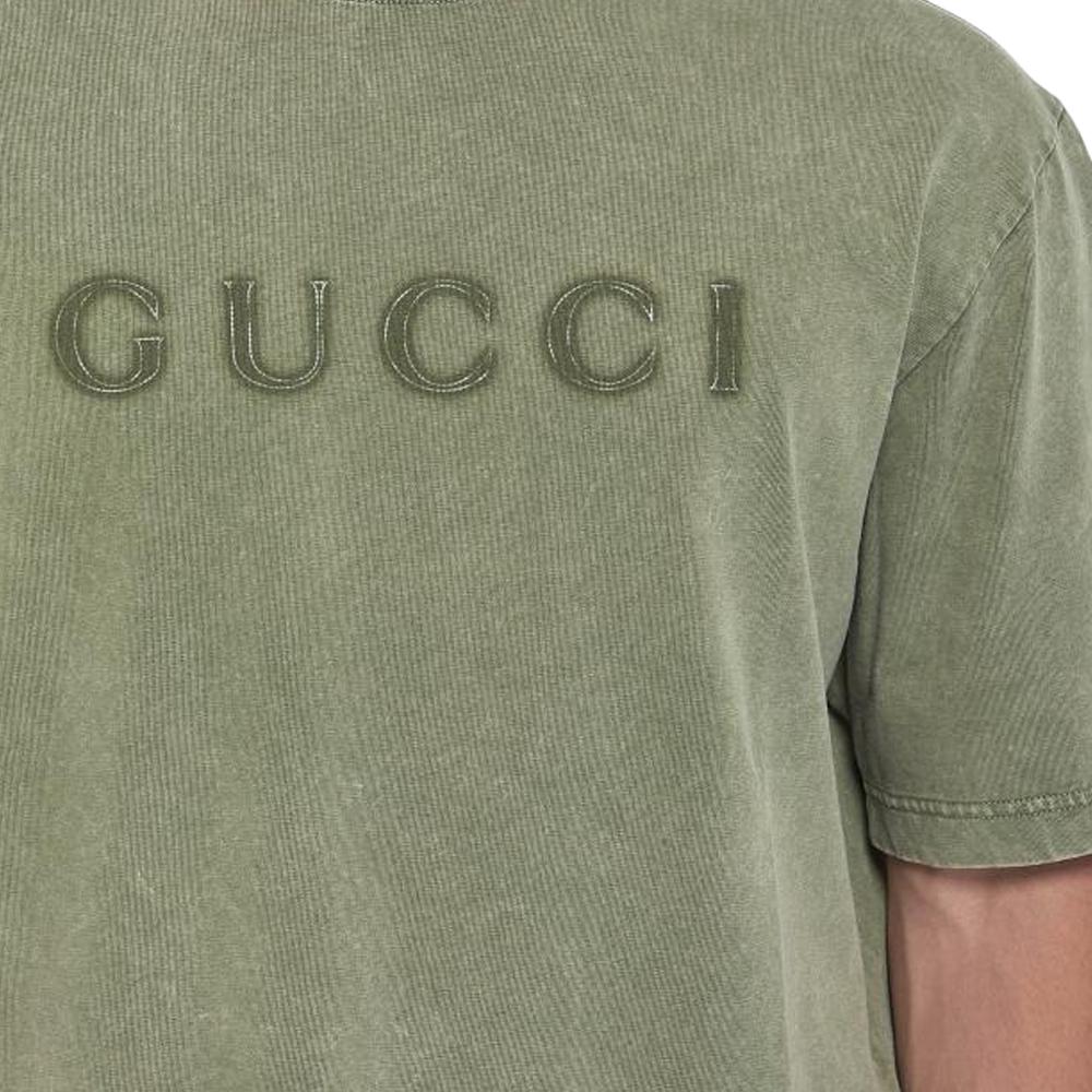 Мужская футболка Gucci T (военно-зеленый) — фото 4
