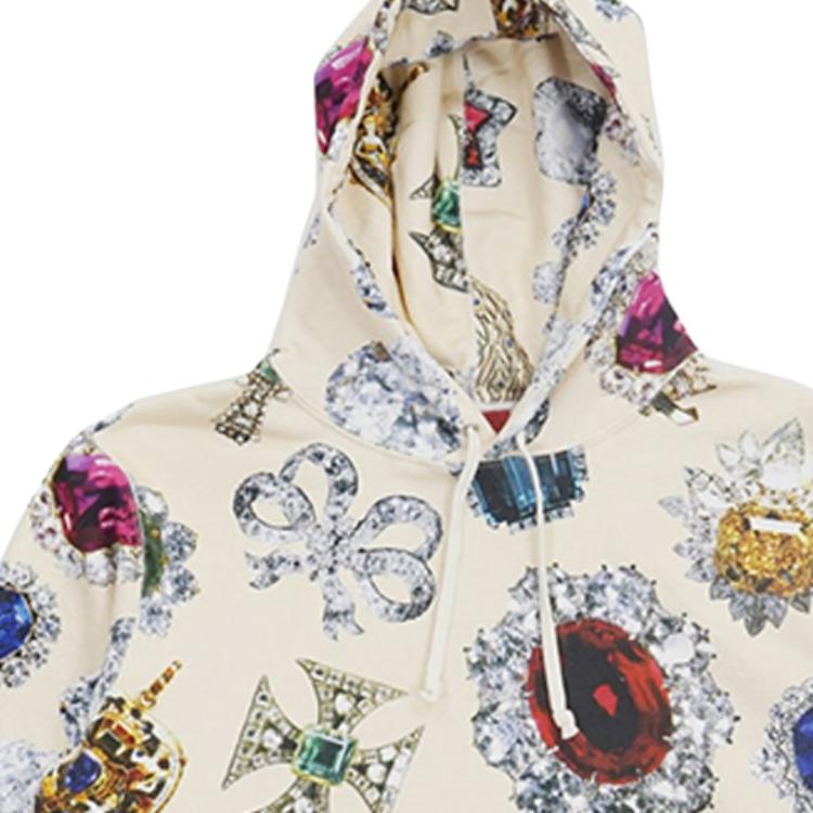 Унисекс худи Supreme FW18 Jewels Hooded Sweatshirt Cream (кремовое) — фото 3