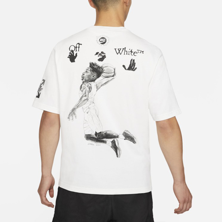 Мужская футболка Jordan x OFF-WHITE T (белый) — фото 4