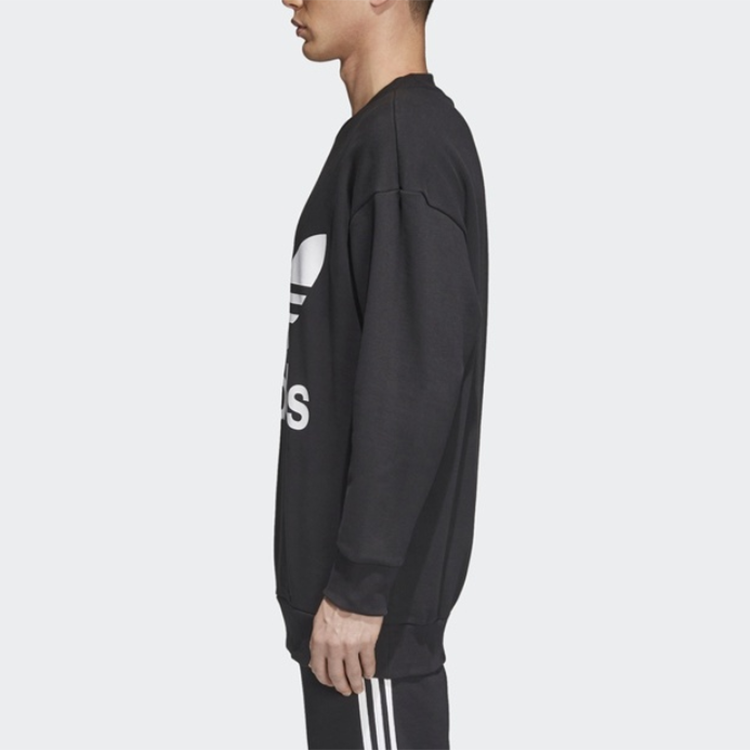 Мужское худи adidas originals Trefoil (черное) — фото 4