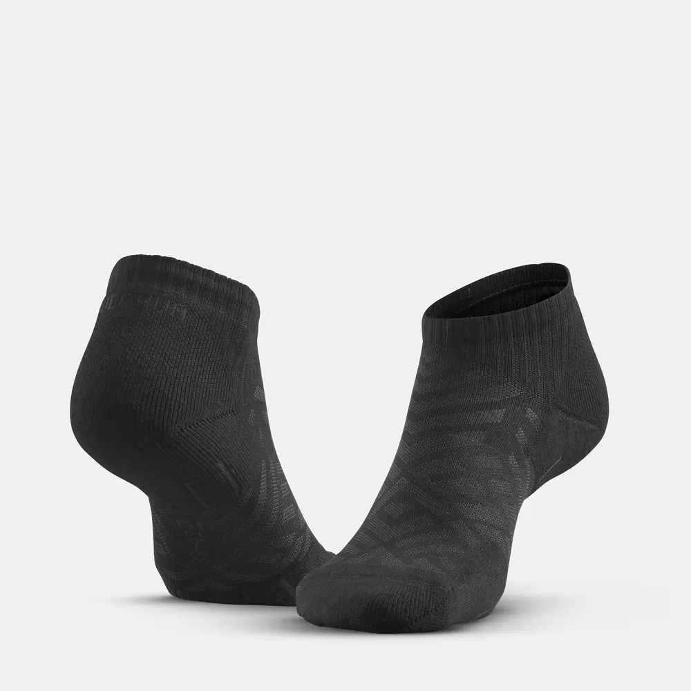 DECATHLON Ankle Socks Unisex 2 Pack Black