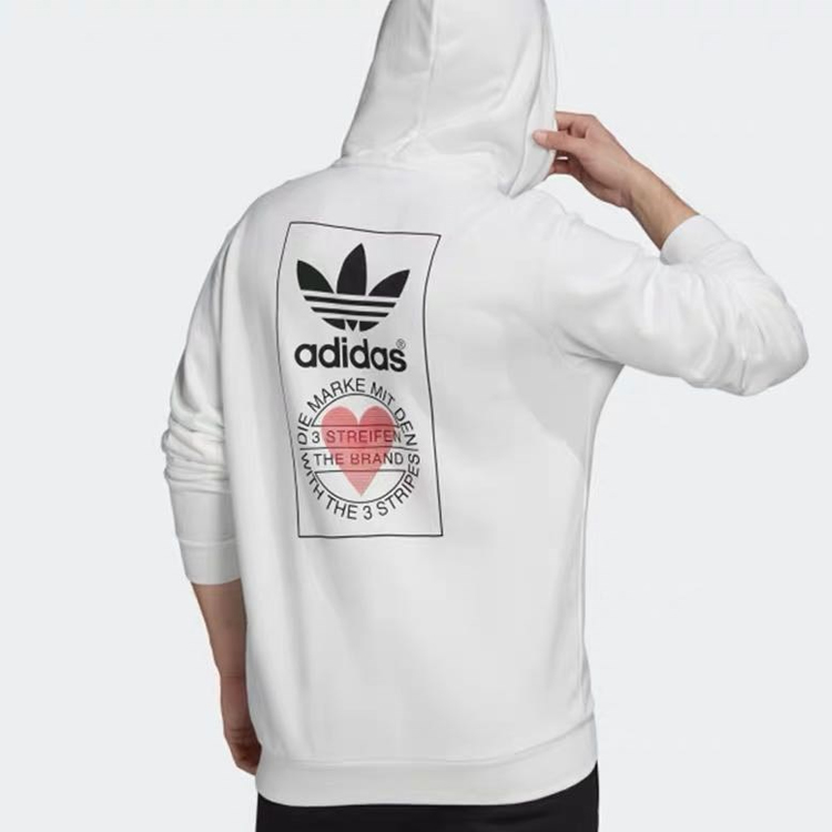 Мужские худи adidas originals logo (белый) — фото 4