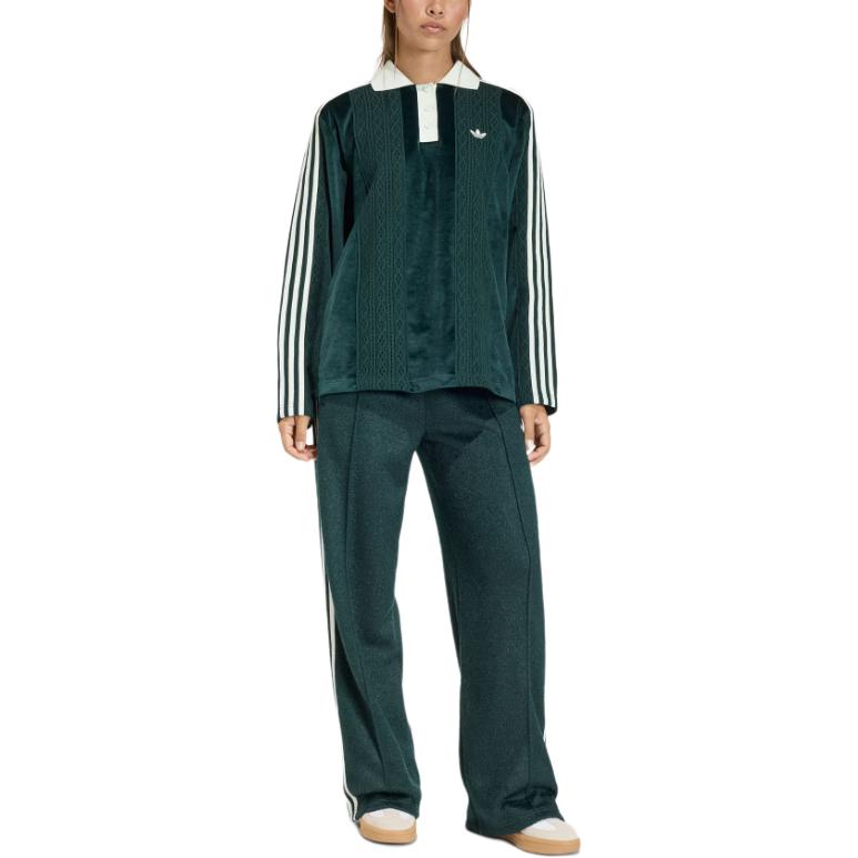 Adidas Originals Winterised Three Stripe Soccer Polo Top