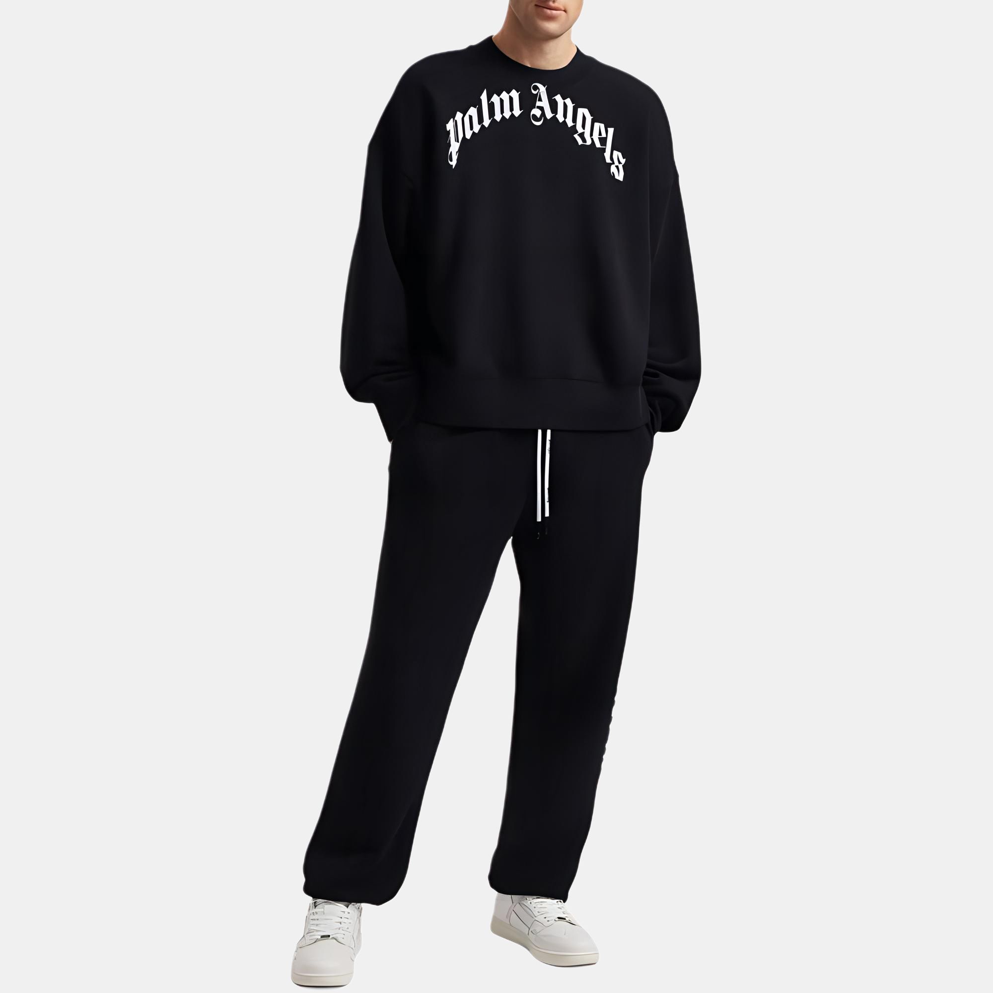 Мужские штаны PALM ANGELS Logo Pants (черные) — фото 3