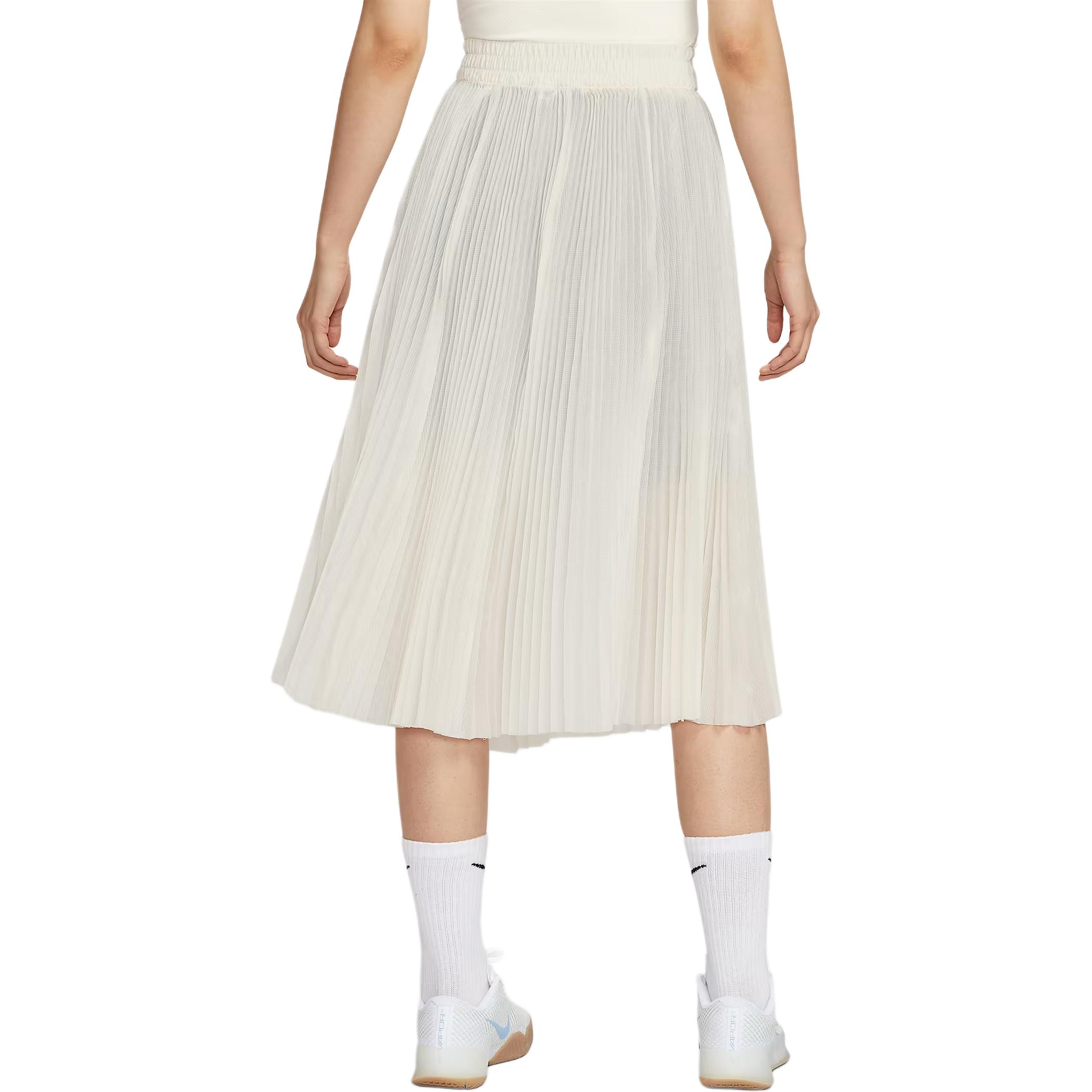 Nike Court Slam SS25 Casual Long Skirt Women’s Light Ivory White/Black