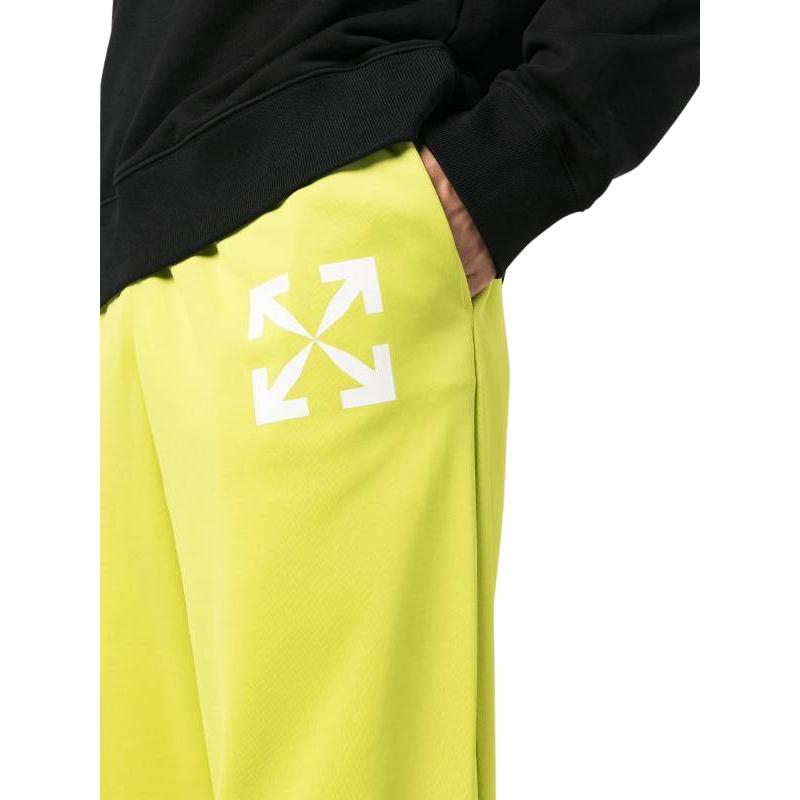 Мужские штаны OFF-WHITE OMCJ018S23FAB0015001 (зеленые) — фото 5