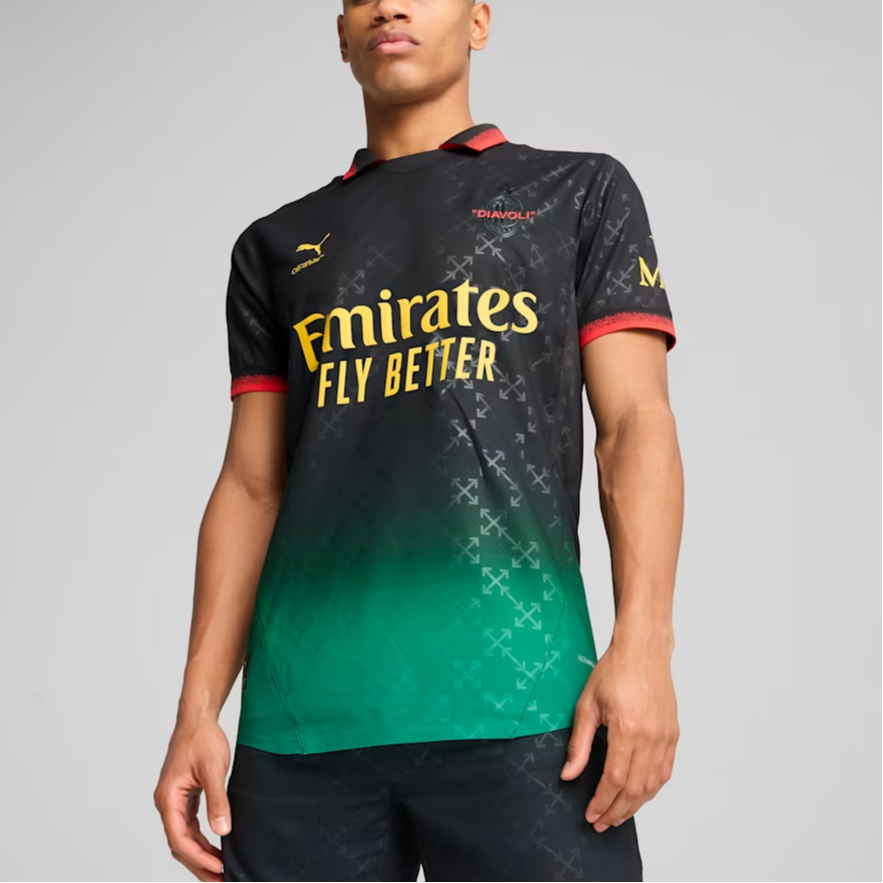 OFF WHITE X PUMA Ac Milan Authentic Jersey