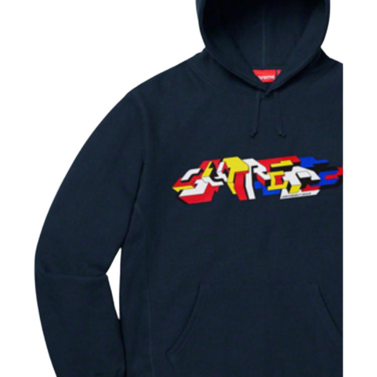 Худи Supreme FW19 Week 7 Delta Logo Hooded Sweatshirt logo (темно-синее) — фото 2