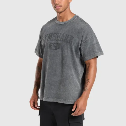 GYMSHARK Асфальтовый серый Мужские рубашки
