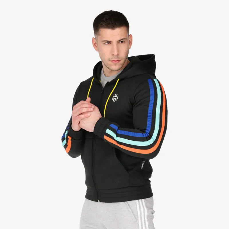 Мужская куртка adidas Hrdn Fleece Fz (черная) — фото 5