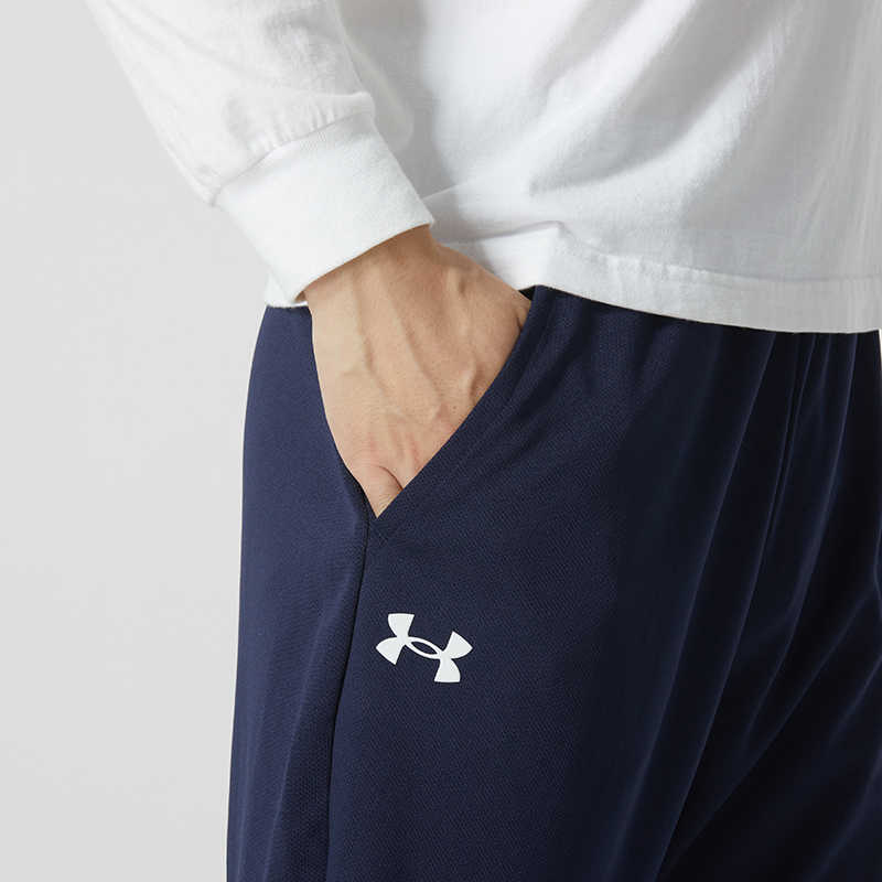 Under Armour Casual Sportswear Men’s Set Black+Navy Blue Stand Collar Moderate