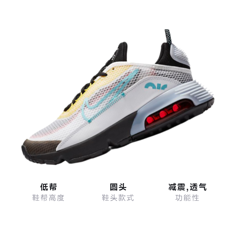 Кроссовки Nike NikeAir Max 2090 GS (белыйсинийжелтый) — Белыйсинийжёлтый — фото 3
