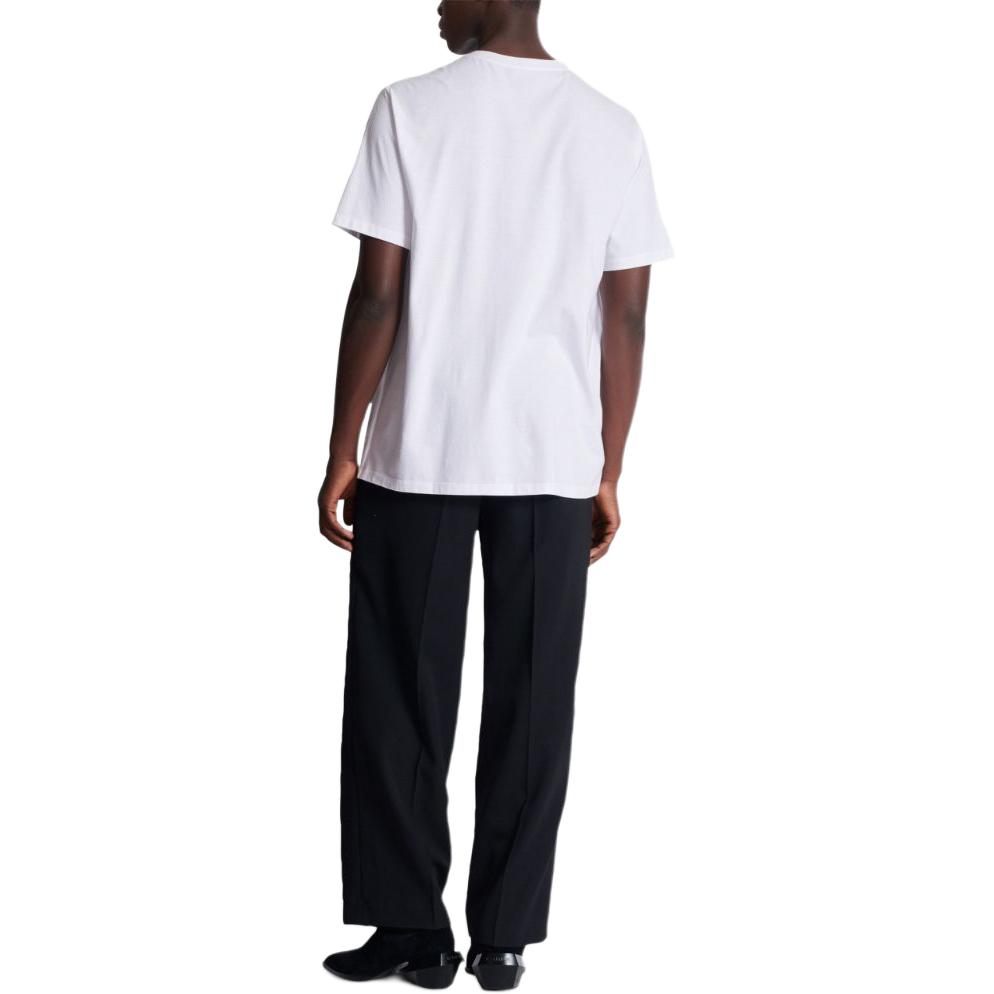 Мужская футболка BALMAIN EH1EH175-PC70-белый (белая) — фото 3