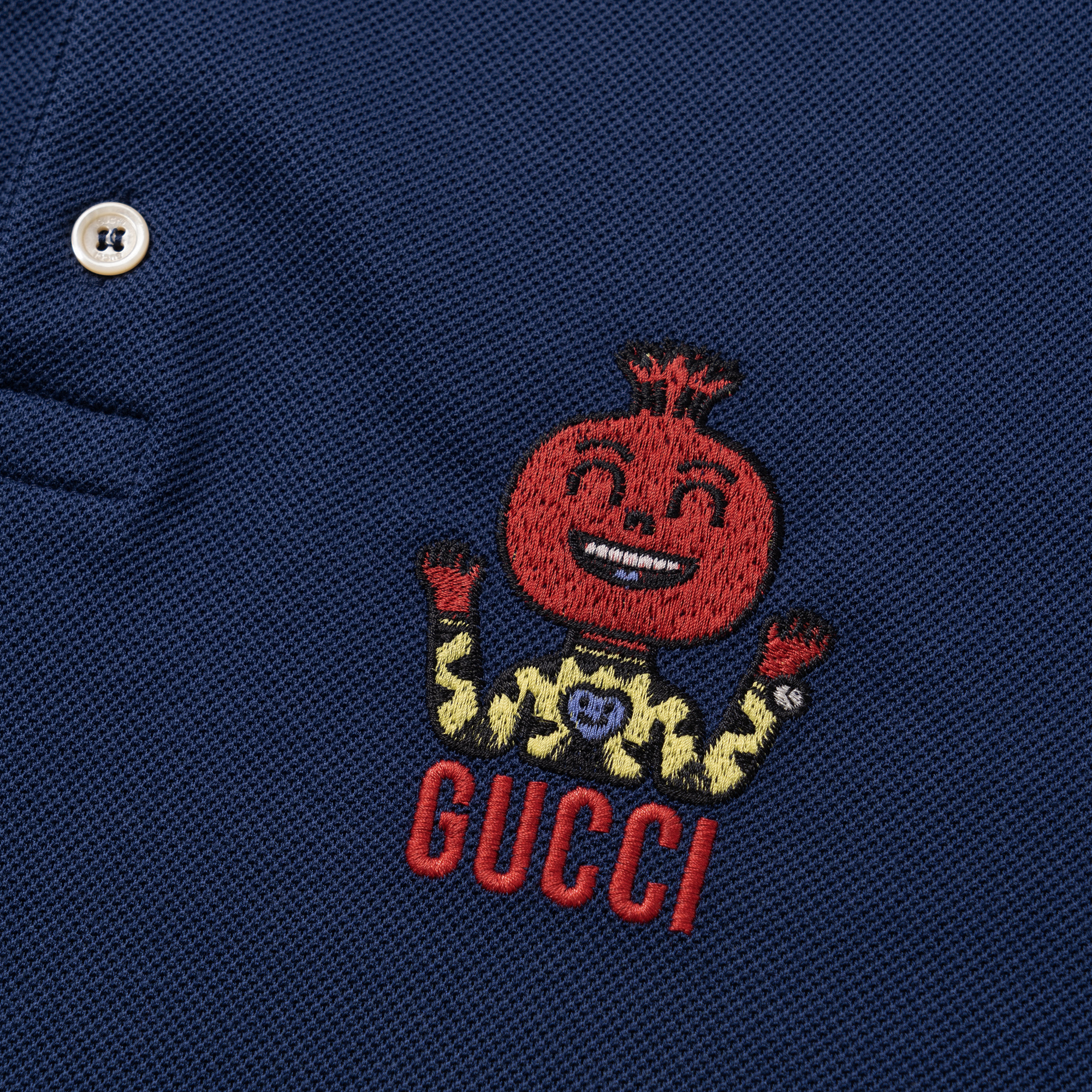 Мужская футболка Gucci (темно-синяя) — фото 5
