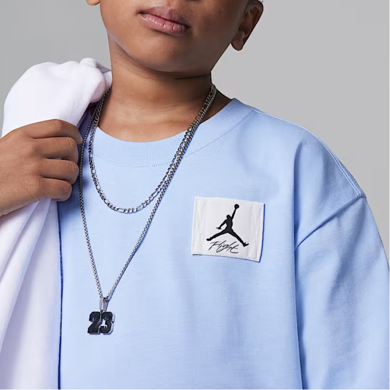 Женские футболка Jordan MJ Flight Essentials Logo (светло-голубые) — фото 4