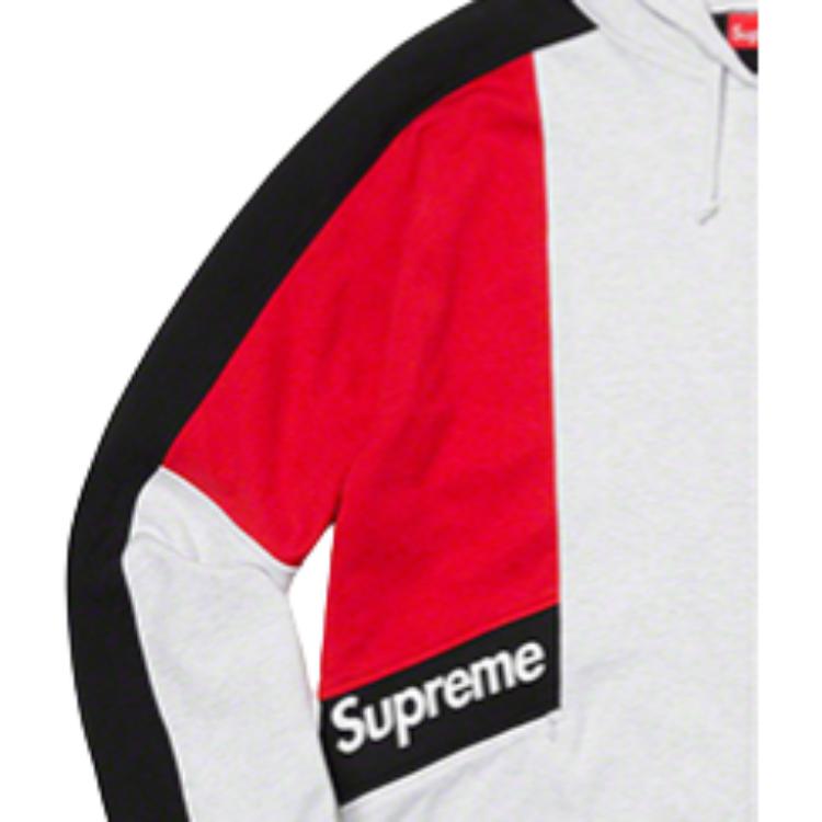 Худи Supreme SS20 Week 3 Color Blocked Zip Up (светло-серое) — фото 4