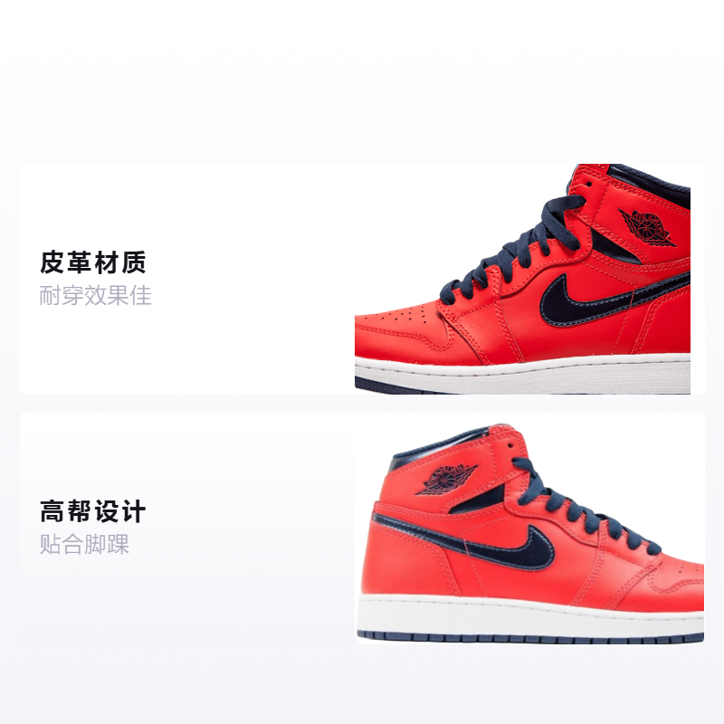 Кеды Jordan JordanAir Jordan 1 Retro David Letterman GS (красный / синий / белый) — фото 2
