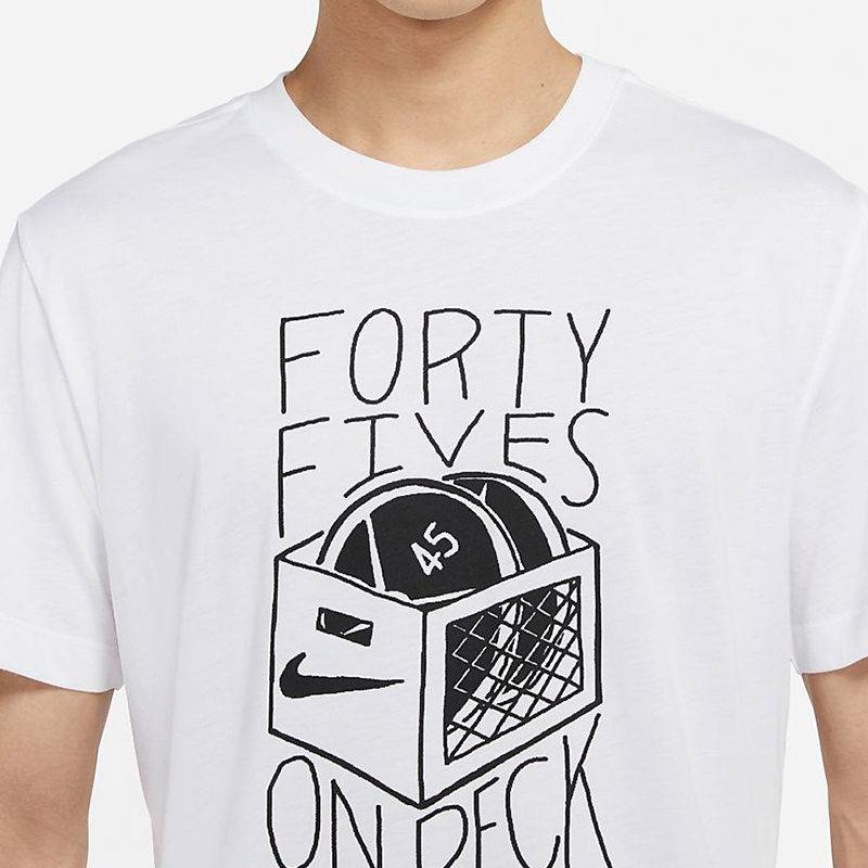 Мужская футболка Nike Dri-FIT (белая) — фото 4