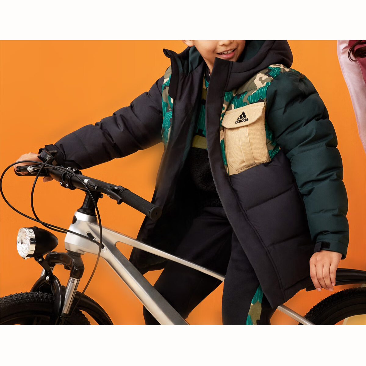 Детская куртка adidas (зеленая) — фото 2