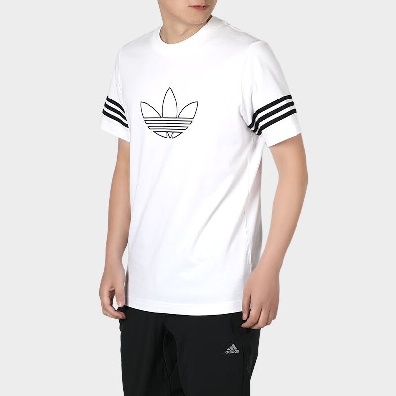 Мужские футболка adidas originals Outline (белая) — фото 3