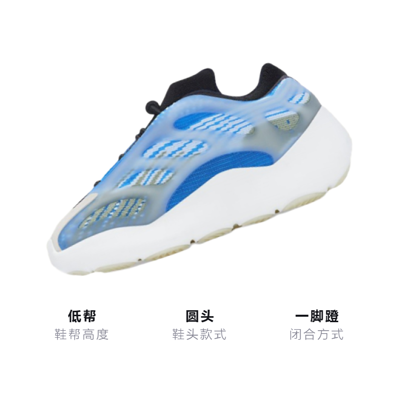 Детские кроссовки adidas originals Yeezy boost 700 V3 (синие) — Синий — фото 3