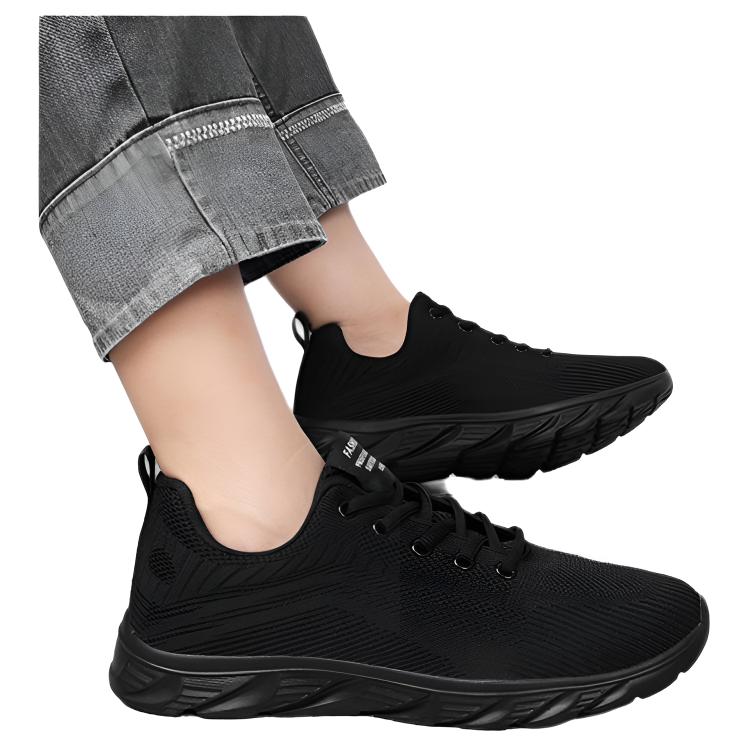 TONYBEAR Fashion Cushioning Lightweight Cushioning Lightweight Low top Running Shoes Men’s Black
