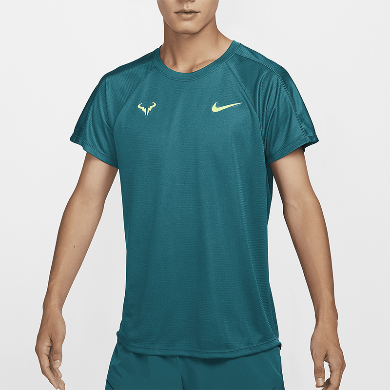 Nike ChallengerRAFA DRI FIT SS24 Tennis Top Men’s Geode Water Duck Cyan
